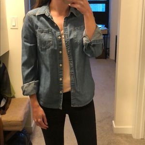 Denim button down